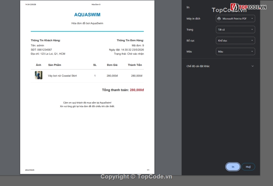 web app,đồ án web,web bán đồ bơi